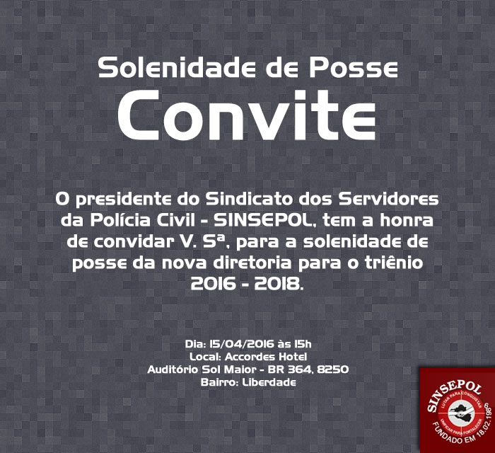 Convite Solenidade De Posse 3943